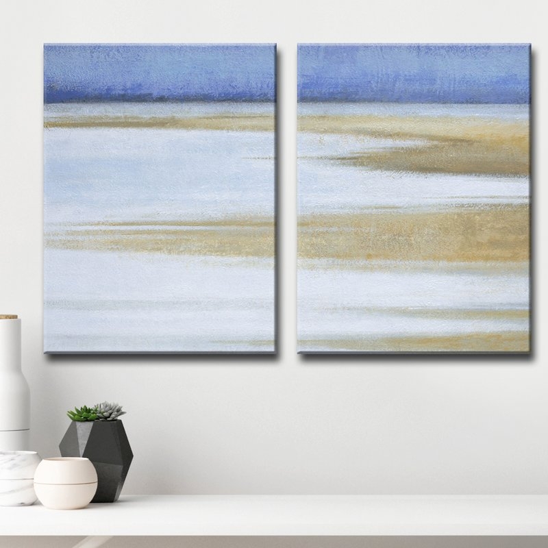 'Coast at Dawn' by Norman Wyatt Jr. 2 Piece Painting Print Set on Canvas - Image 0