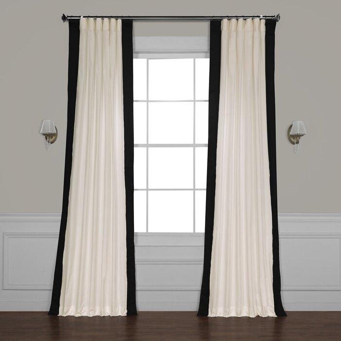 Winsor Cotton Solid Room Darkening Rod Pocket Single Curtain Panel - Image 0