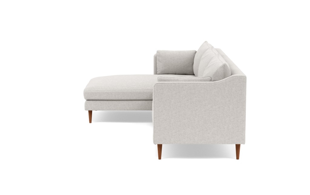 CAITLIN BY THE EVERYGIRL Sectional Sofa with Left Chaise,Oiled Walnut Tapered Round Wood - Image 3