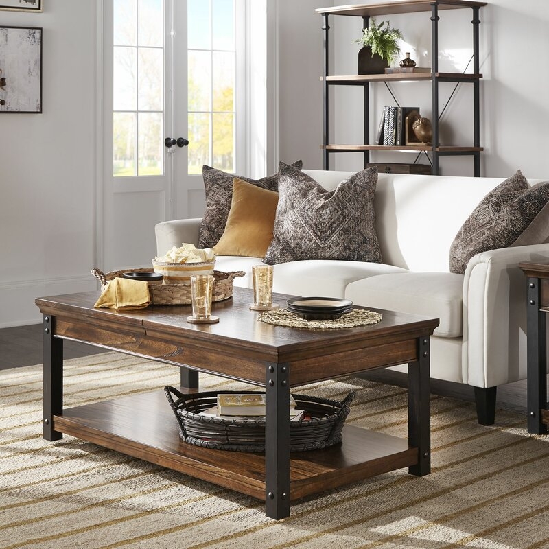Amesbury Lift Top Coffee Table with Storage - Image 2