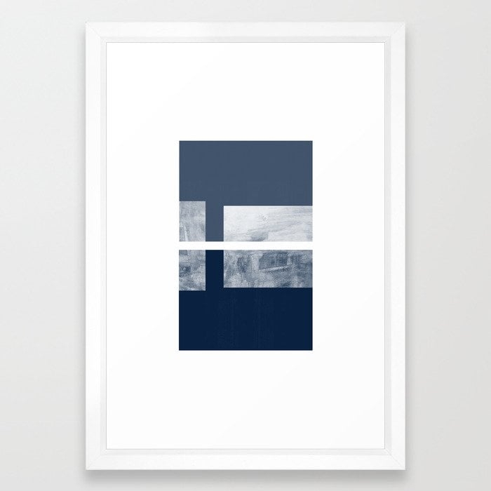 Case Study No.1 | Blue + White Framed Art Print - 15" x 21" - Vector White Frame - Image 0