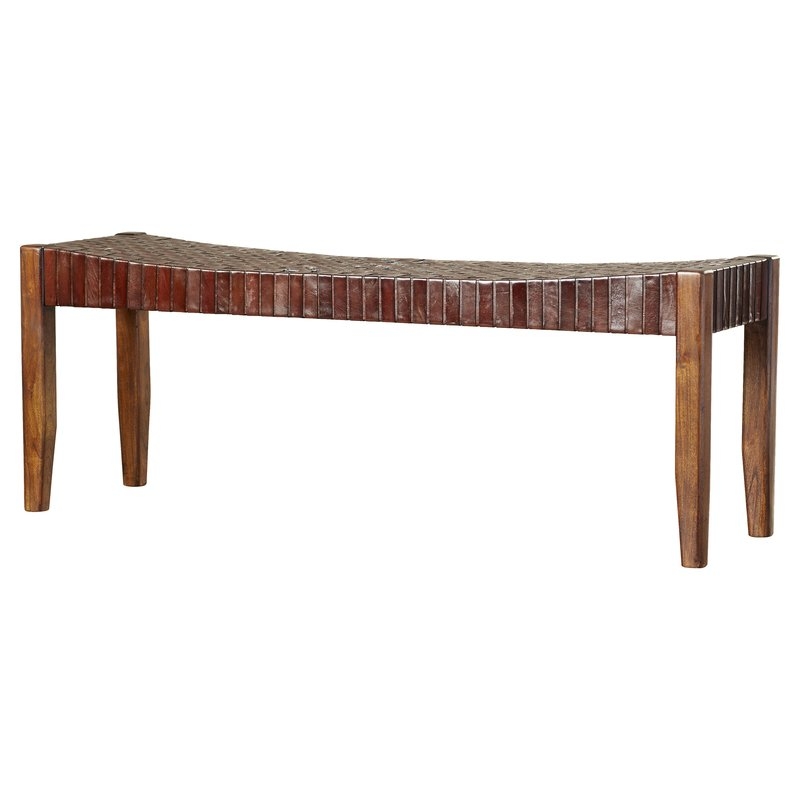KEMPST TWO SEAT BENCH IN ENGLISH CHESTNUT - Image 1