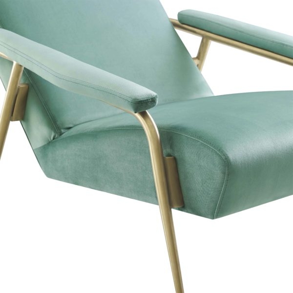 Abrielle Mint Green Velvet Chair - Image 3
