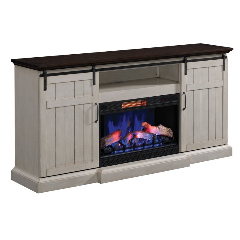 Swedish Hill TV Stand for TVs up to 88" with Electric Fireplace Included - Image 2