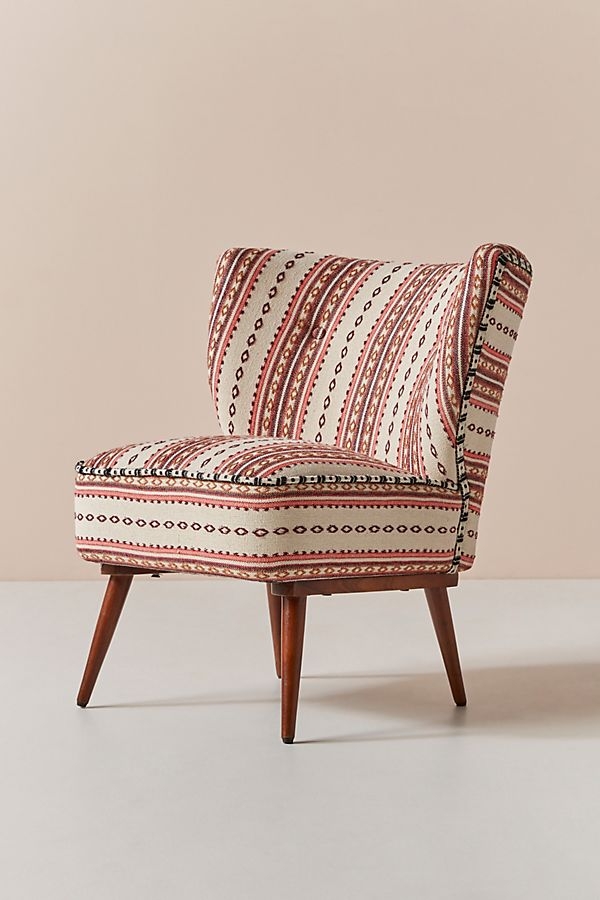 Cheyenne-Striped Woven Petite Accent Chair - Image 0