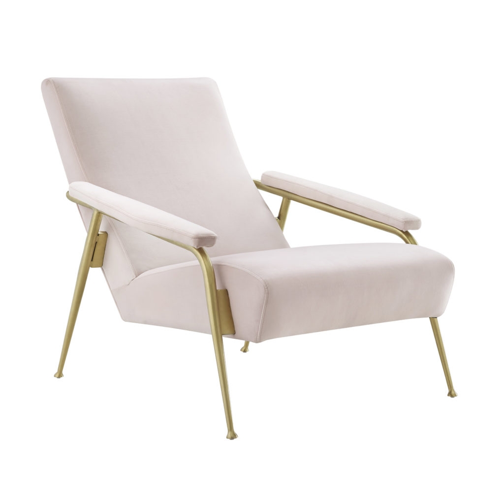 Abrielle Blush Velvet Chair - Image 0