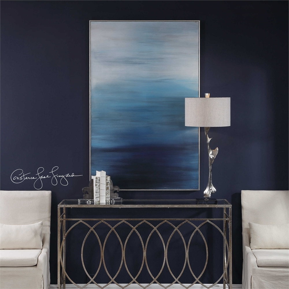 Moonlit Sea Hand Painted Canvas - Image 1