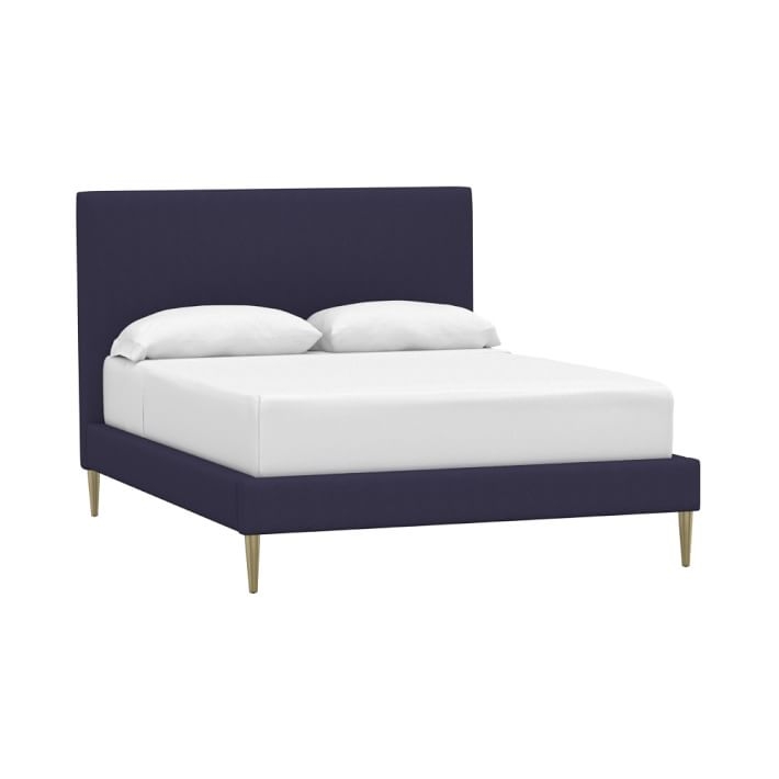 Ellery Upholstered Bed, Full, Twill Navy - Image 0