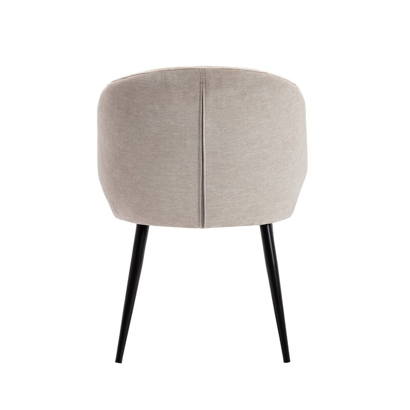 George Oliver Dana Dining Chair, Suede Upholstery And Iron Legs - Image 2