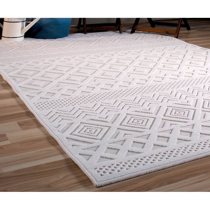 Coulonge Geometric Off-White Indoor / Outdoor Rug - Image 1