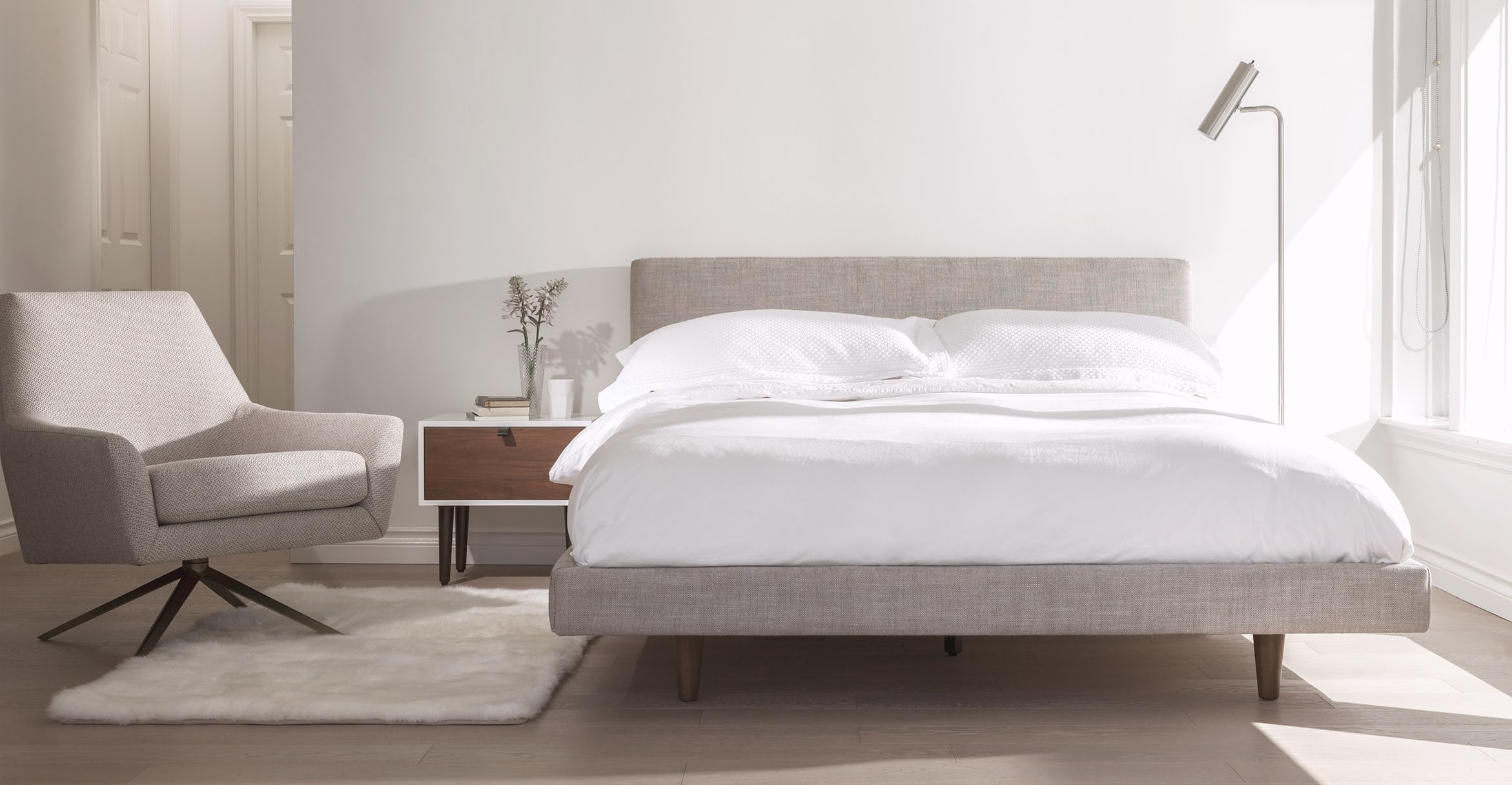 Tessu Bed in Clay Taupe, Queen - Image 11
