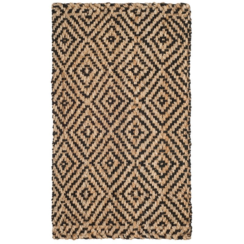 Grassmere Hand-Woven Jute Brown Area Rug - Image 2