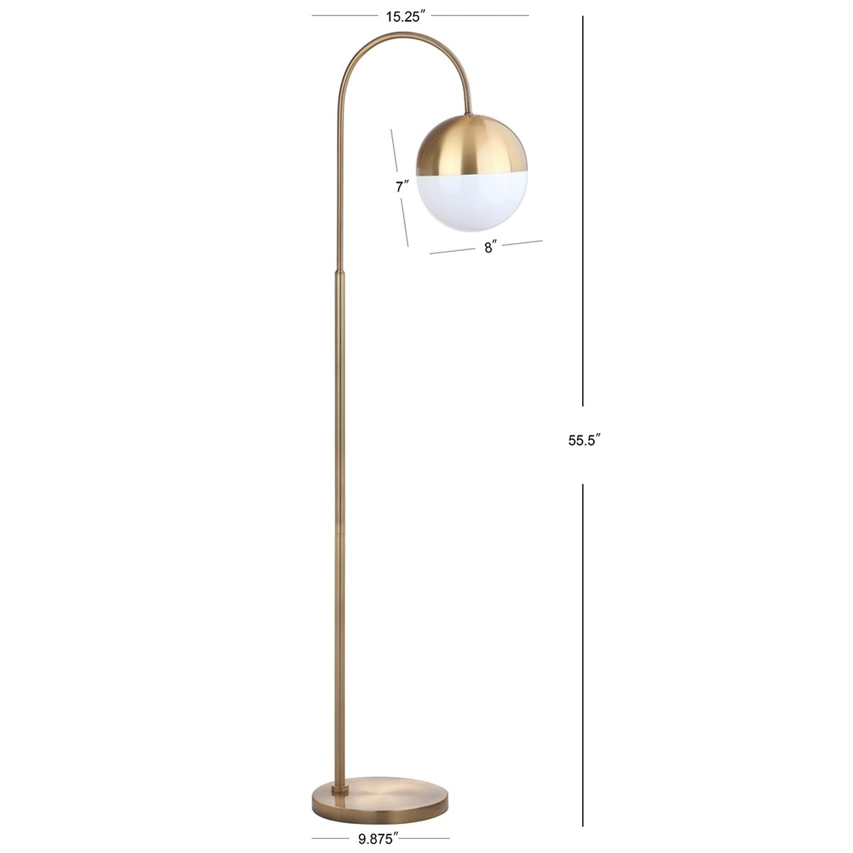 Jonas 55.5-Inch H Floor Lamp - Brass Gold - Arlo Home - Image 1