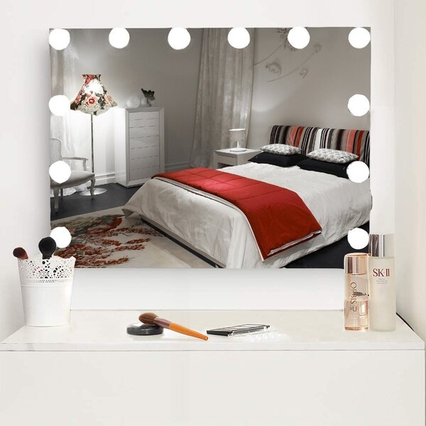 Bucknam Modern Frameless Lighted Makeup Mirror - Image 0