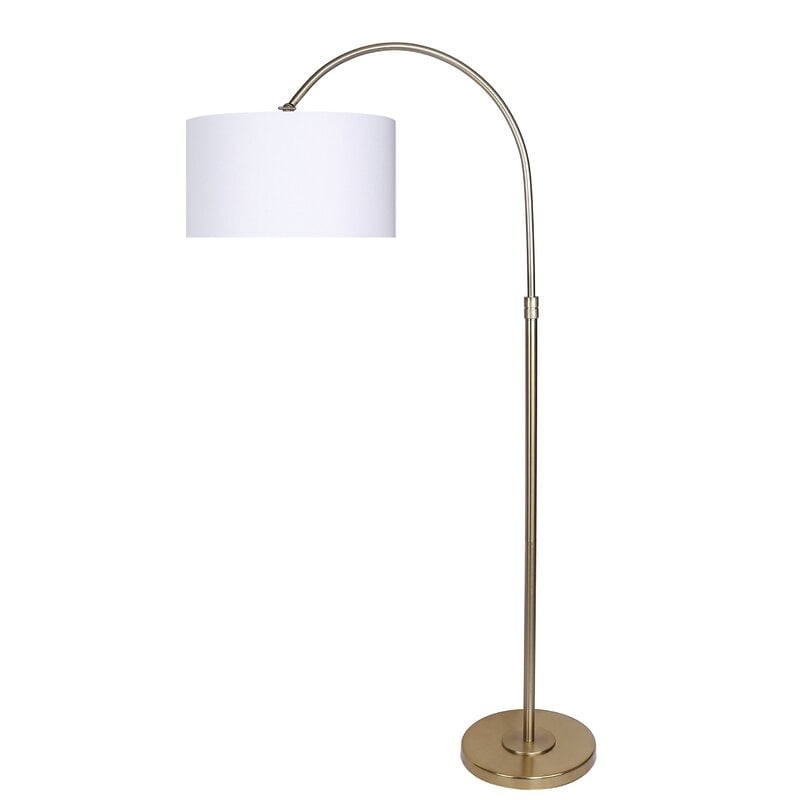 Mineo 63.5" Arched Floor Lamp Plated Gold - Image 1