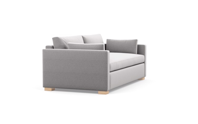 Charly Sofa in Ash Fabric with Natural Oak Block Leg - Image 1
