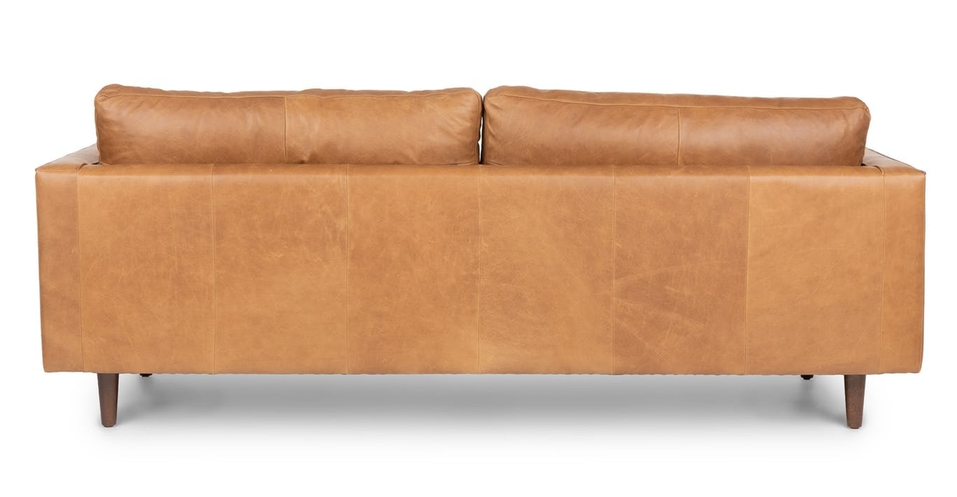 Sven 88" Tufted Leather Sofa - Charme Tan - Image 4