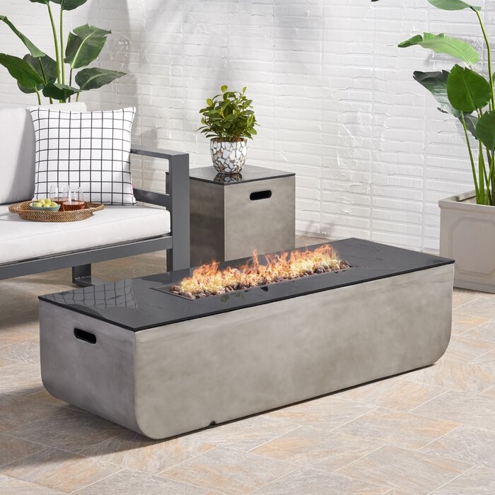 Luvana Outdoor With Tank Holder Concrete Propane Fire Pit - Image 1