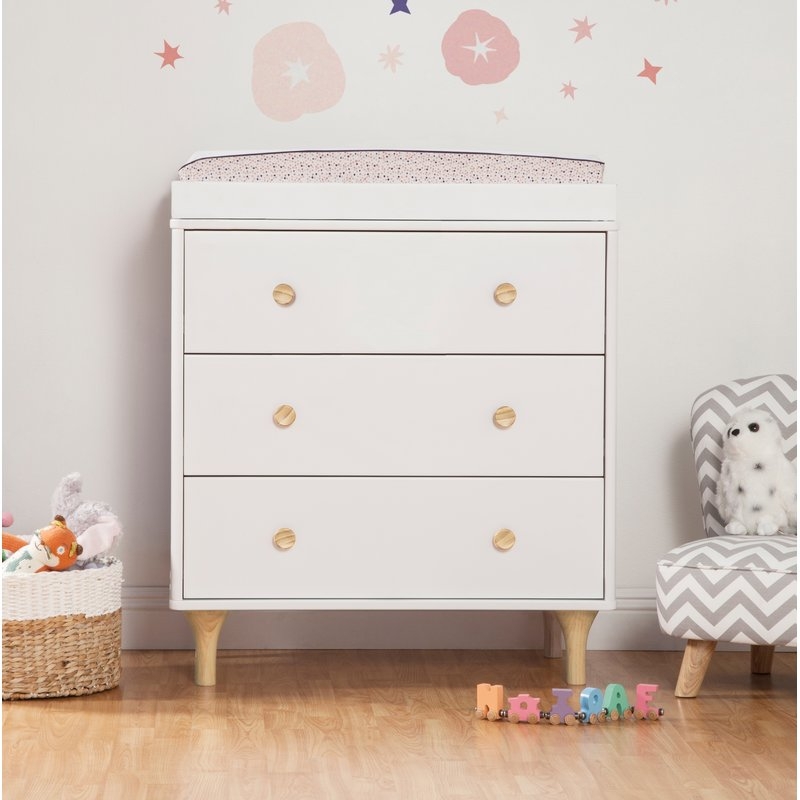Lolly 3 Drawer 33.5" W Solid Wood Changing Table Dresser - Image 1