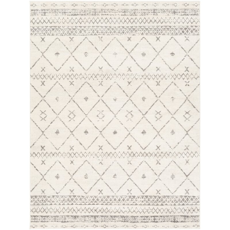 Warlick Soutwestern White/Medium Gray Area Rug - Image 0