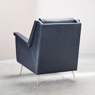 Carlo Mid-Century Chair, Poly, Vegan Leather, Saddle, Pecan - Image 3