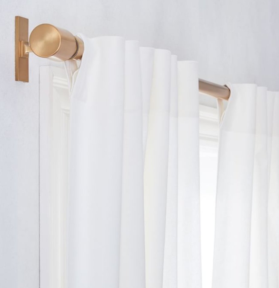 Linen Cotton Curtain - Stone White, 96" L, Unlined - Image 2