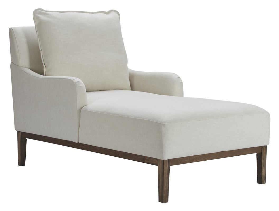 Melrose Chaise Lounge, Ivory Linen - Image 0