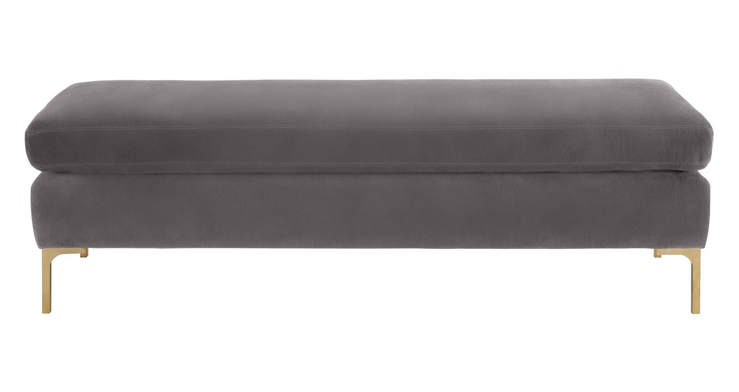 Melvin Upholstered Bench - Gray - Image 0