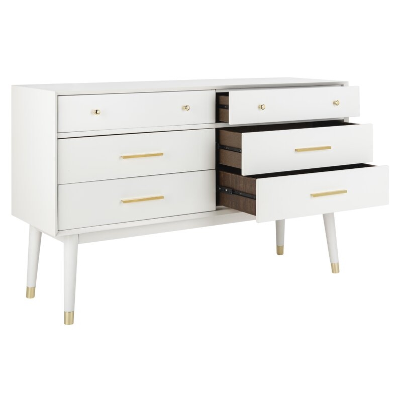 Lyla 6 Drawer Double Dresser - white - Image 1