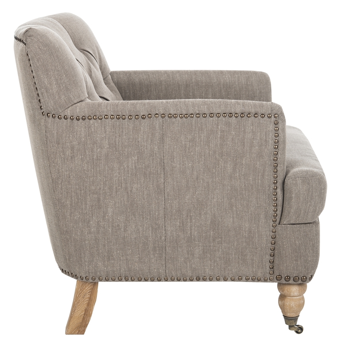 Colin Tufted Club Chair - Taupe/White Wash - Arlo Home - Image 3