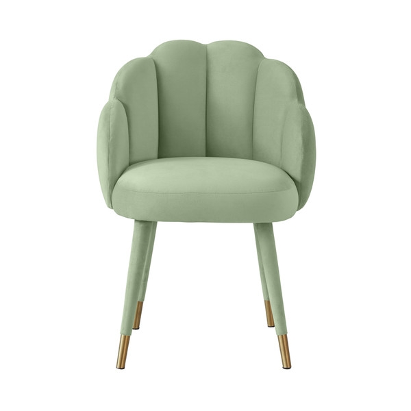 Gardenia Moss Green Velvet Dining Chair - Image 1