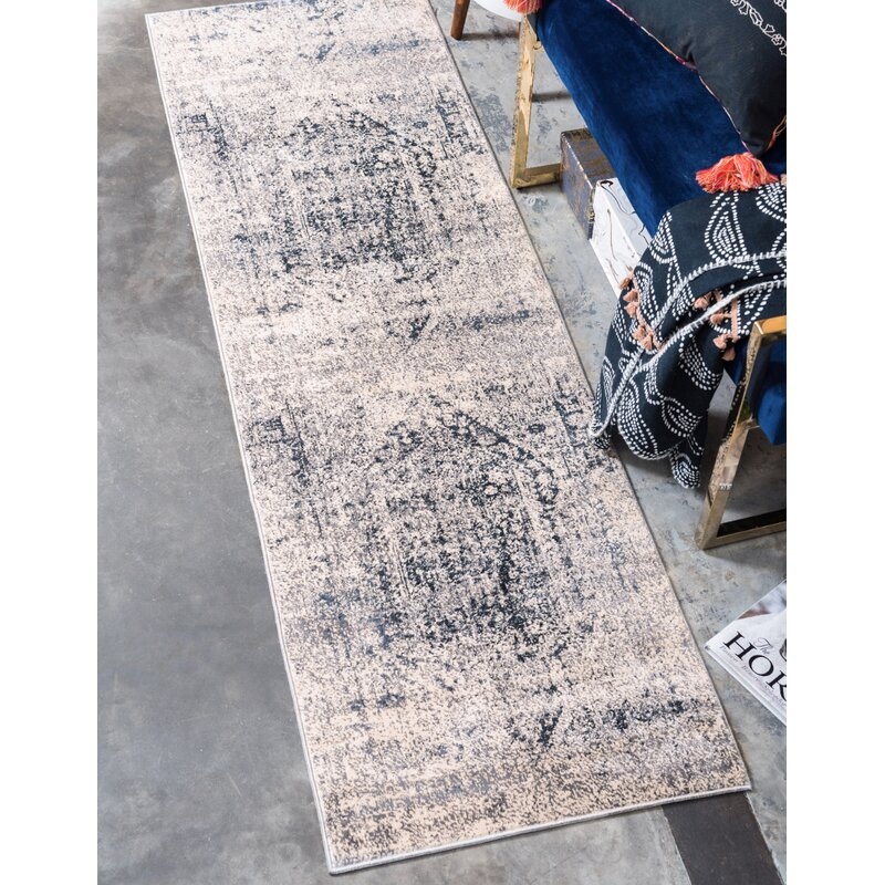 Abbeville Oriental Power Loom Gray Rug - Image 1