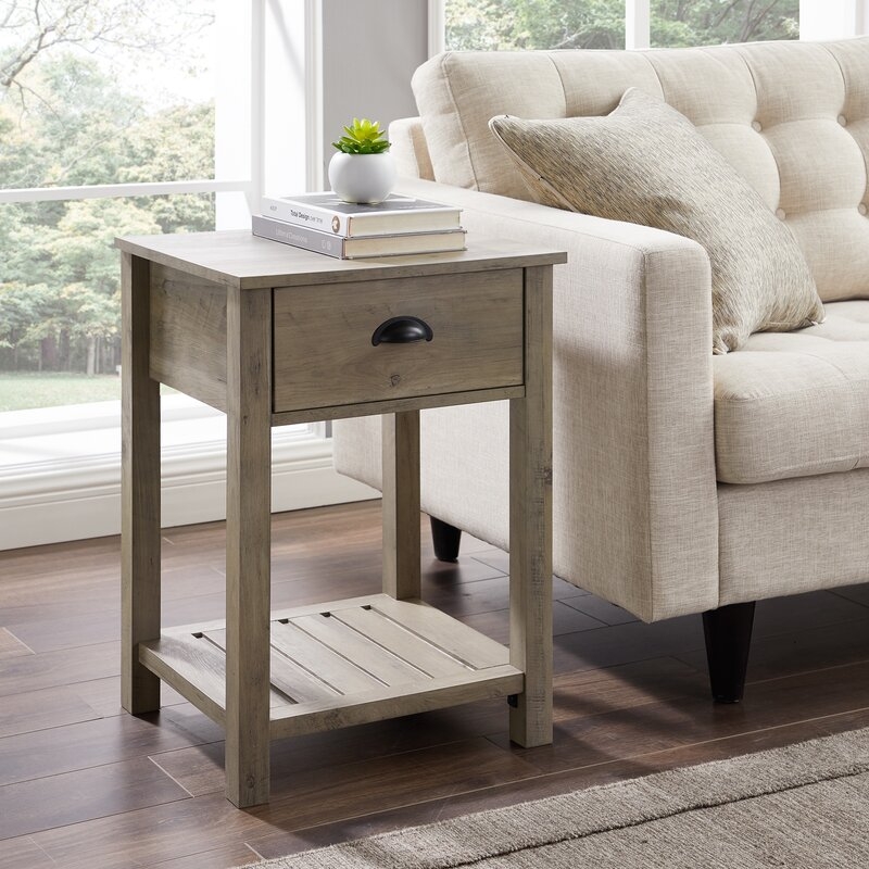 Kasey 1 Drawer End Table with Storage - Image 1