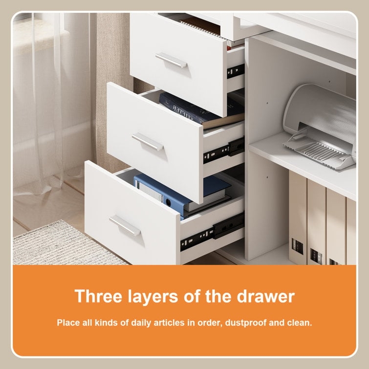 Upgrated L-Shaped Computer Desk With Strong Storage - Image 4