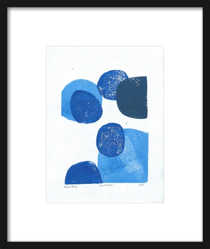 Blue Bubble - Thin Black Wood Frame - 15.5" x 18.5" - Image 0
