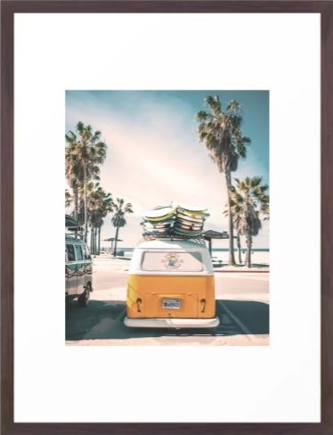 Surf Van Venice Beach California Framed Art Print by wanderhaus - Image 0