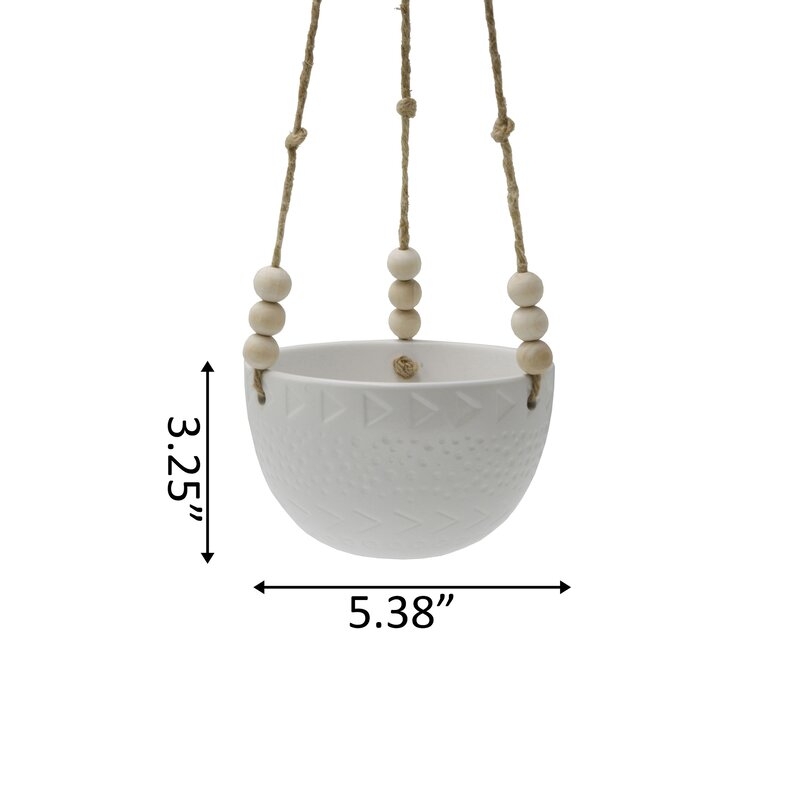 Veloz Ceramic Hanging Planter - Image 1