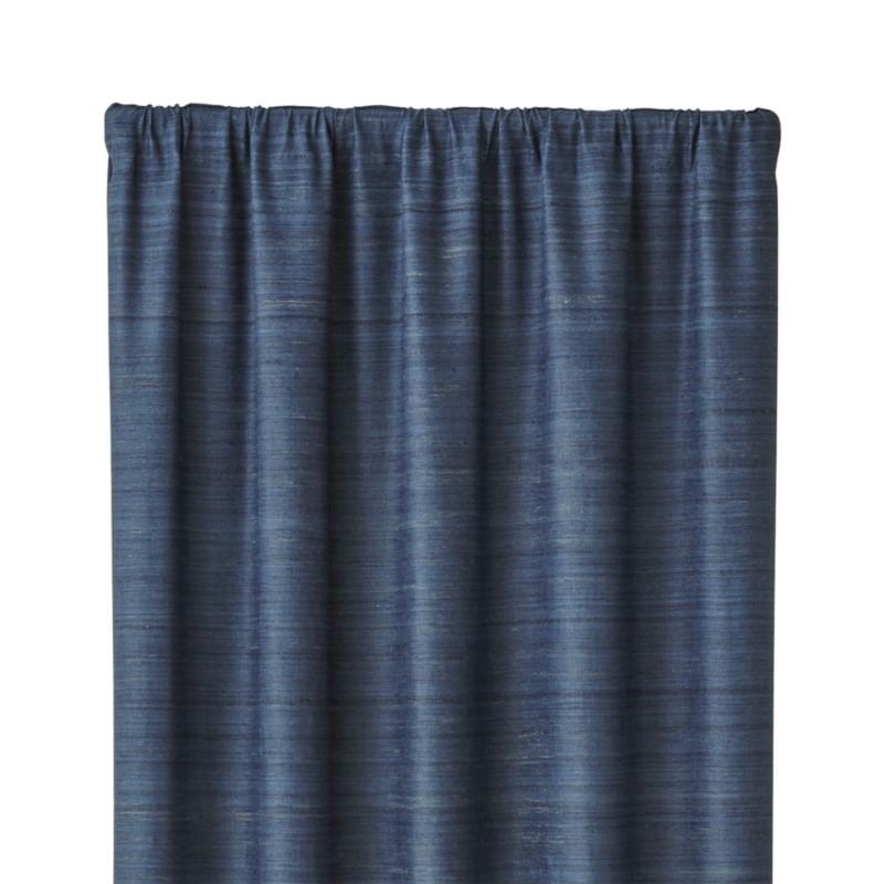 Silvana Blue Silk Blackout Curtain Panel 48"x96" - Image 3