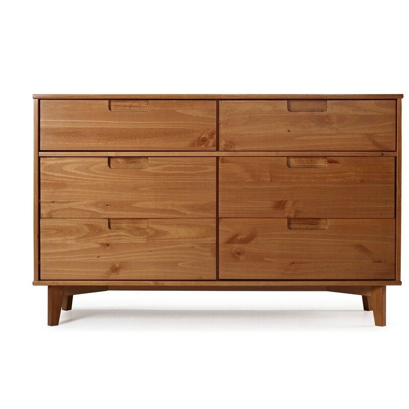 Cecille Groove 6 Drawer Double Dresser - Image 0