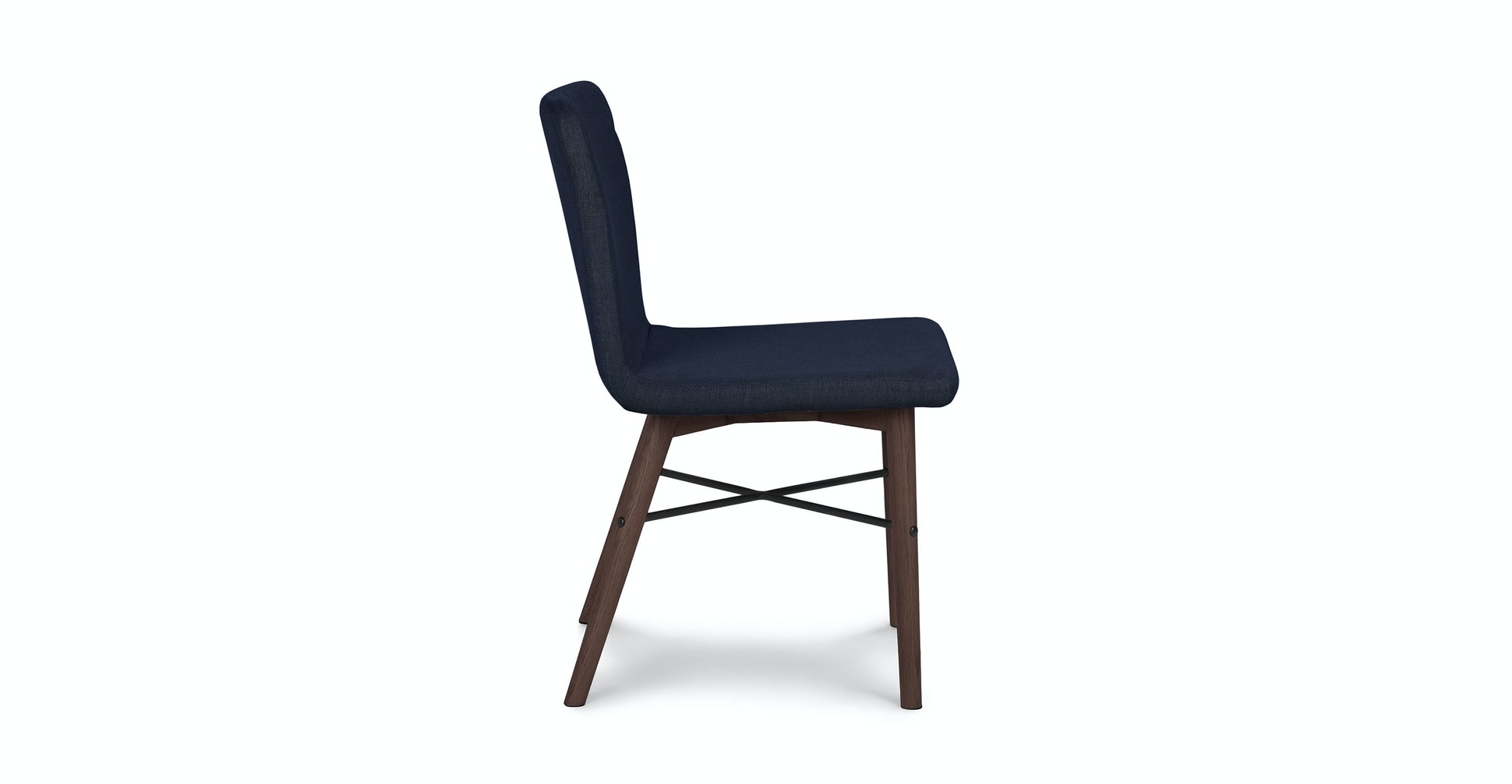 Kissa Oceano Blue Matte Walnut Dining Chair - set of 2 - Image 1