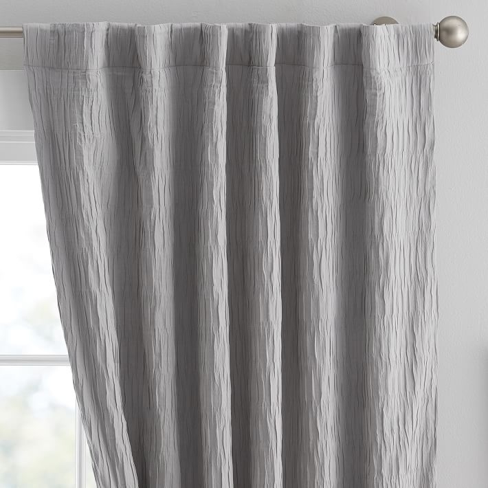 Allover Pleated Blackout Drape, 96", Light Gray - Image 0