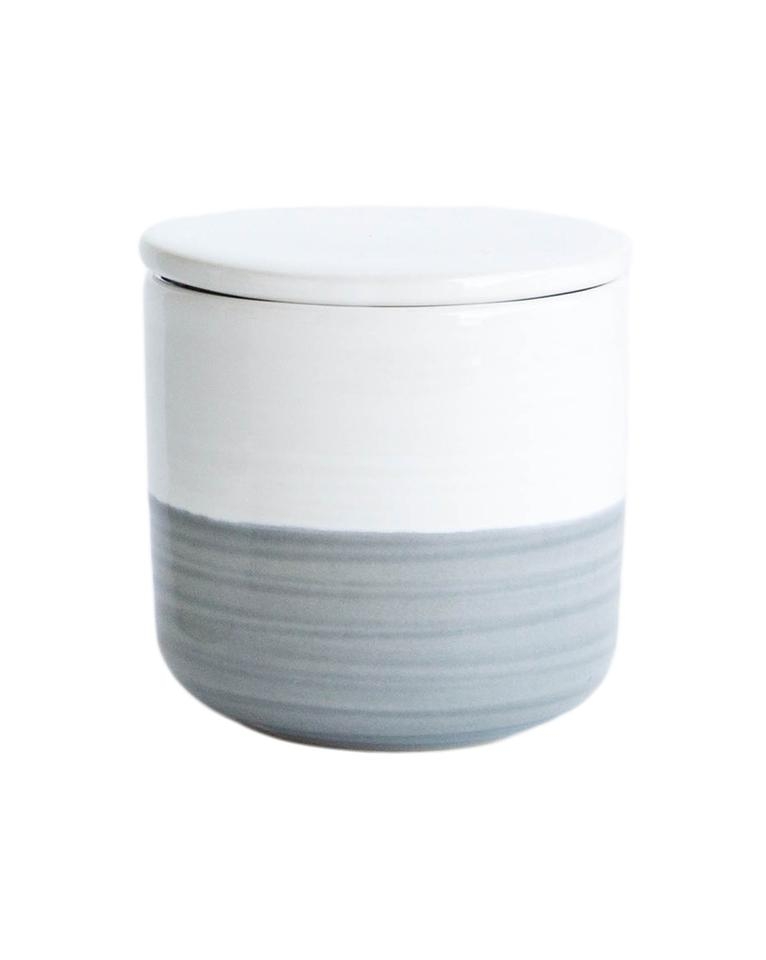 WHITE & GRAY CANISTER, SMALL - Image 0