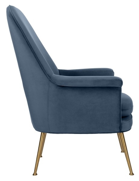 Aimee Velvet Arm Chair - Navy - Arlo Home - Image 3