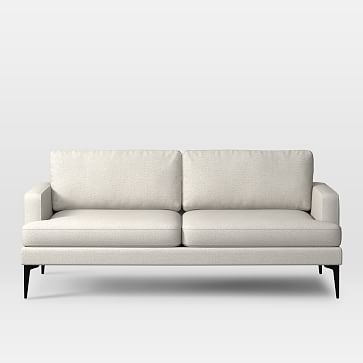 Andes 2.5 Seater Sofa, Basket Slub, Feather Gray, Dark Pewter - Image 0