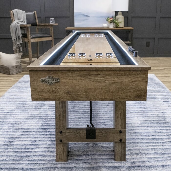 Legend Brookdale 9' LED Shuffleboard Table with Bowling - Image 1