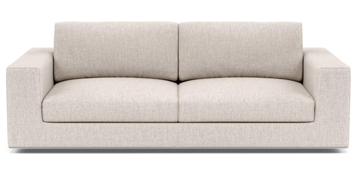 Walters Sofa with Beige Wheat Fabric and down alt. cushions - Image 0
