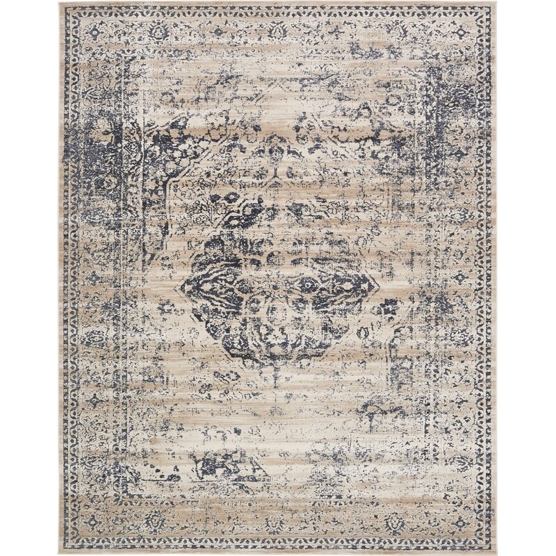 Abbeville Oriental Dark Blue Area Rug - Image 0