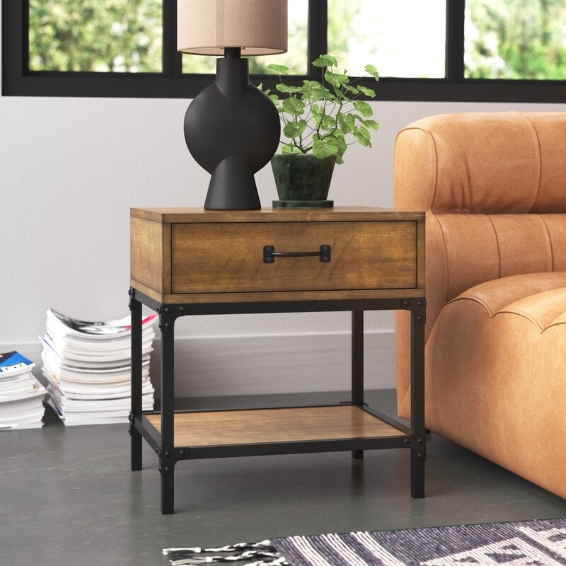 Deena End Table with Storage - Image 0