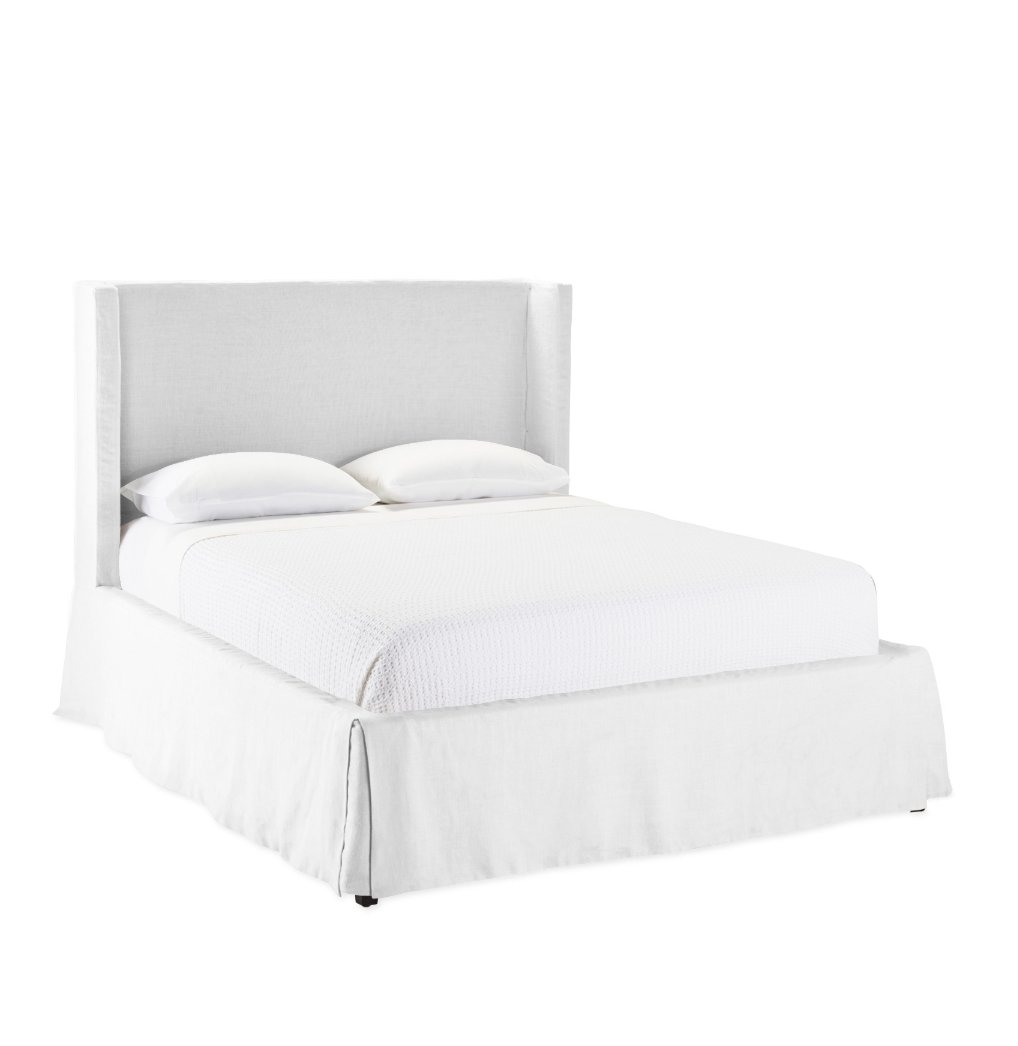 Tall Broderick Slipcovered Bed - Image 0