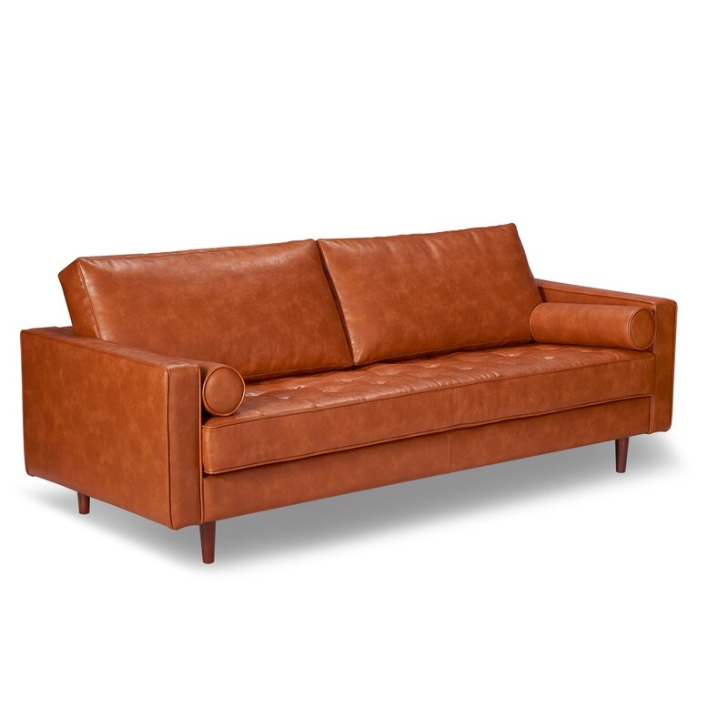 Hailee 84'' Genuine Leather Sofa - Image 7